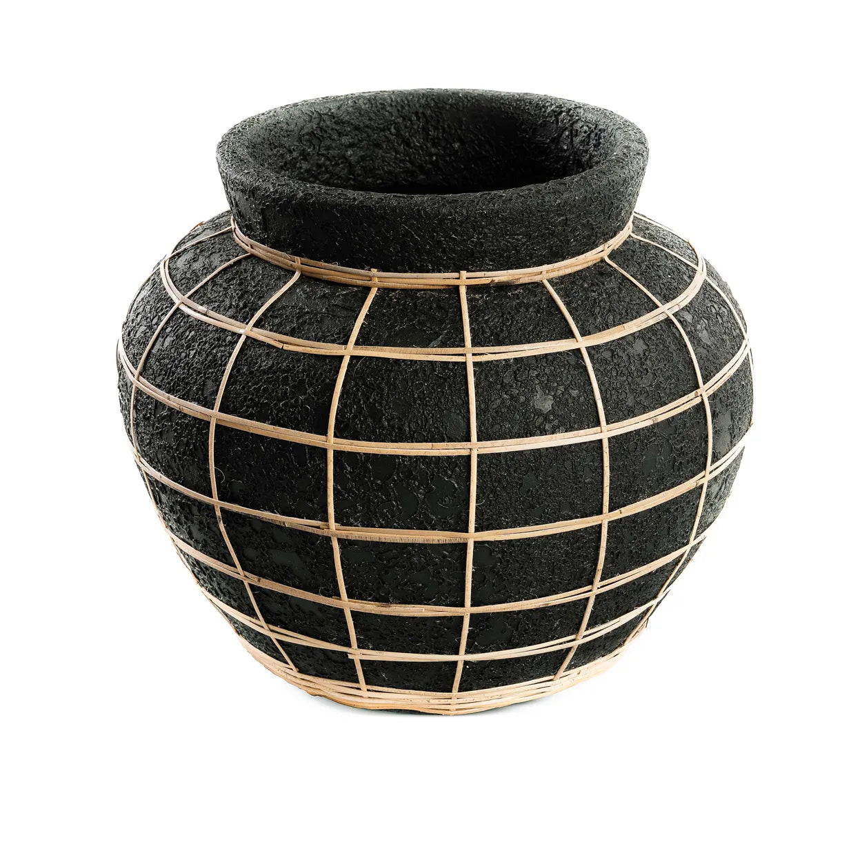 The Belly Vase - Black Natural - L - Remood furniture living