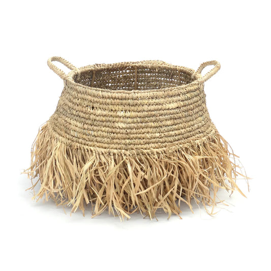 The Raffia Deluxe Baskets - Natural - Medium - Remood furniture living