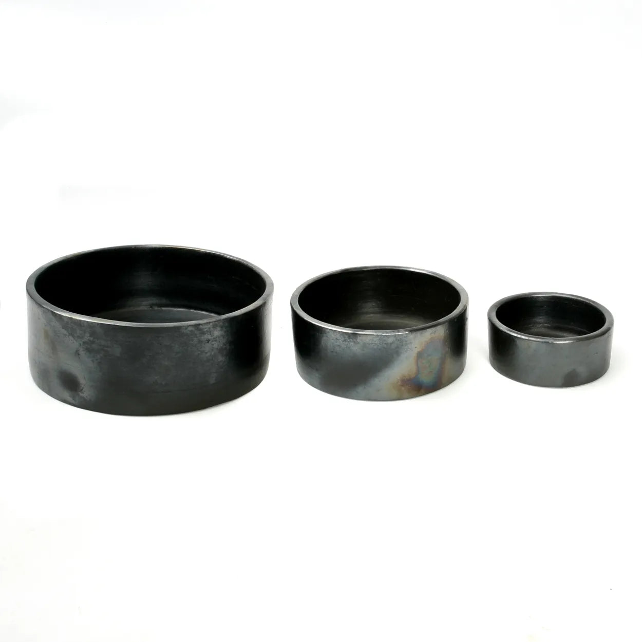 The Burned Cylinder Dish - Black - Set of 3 - Remood furniture living