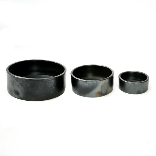 The Burned Cylinder Dish - Black - Set of 3 - Remood furniture living