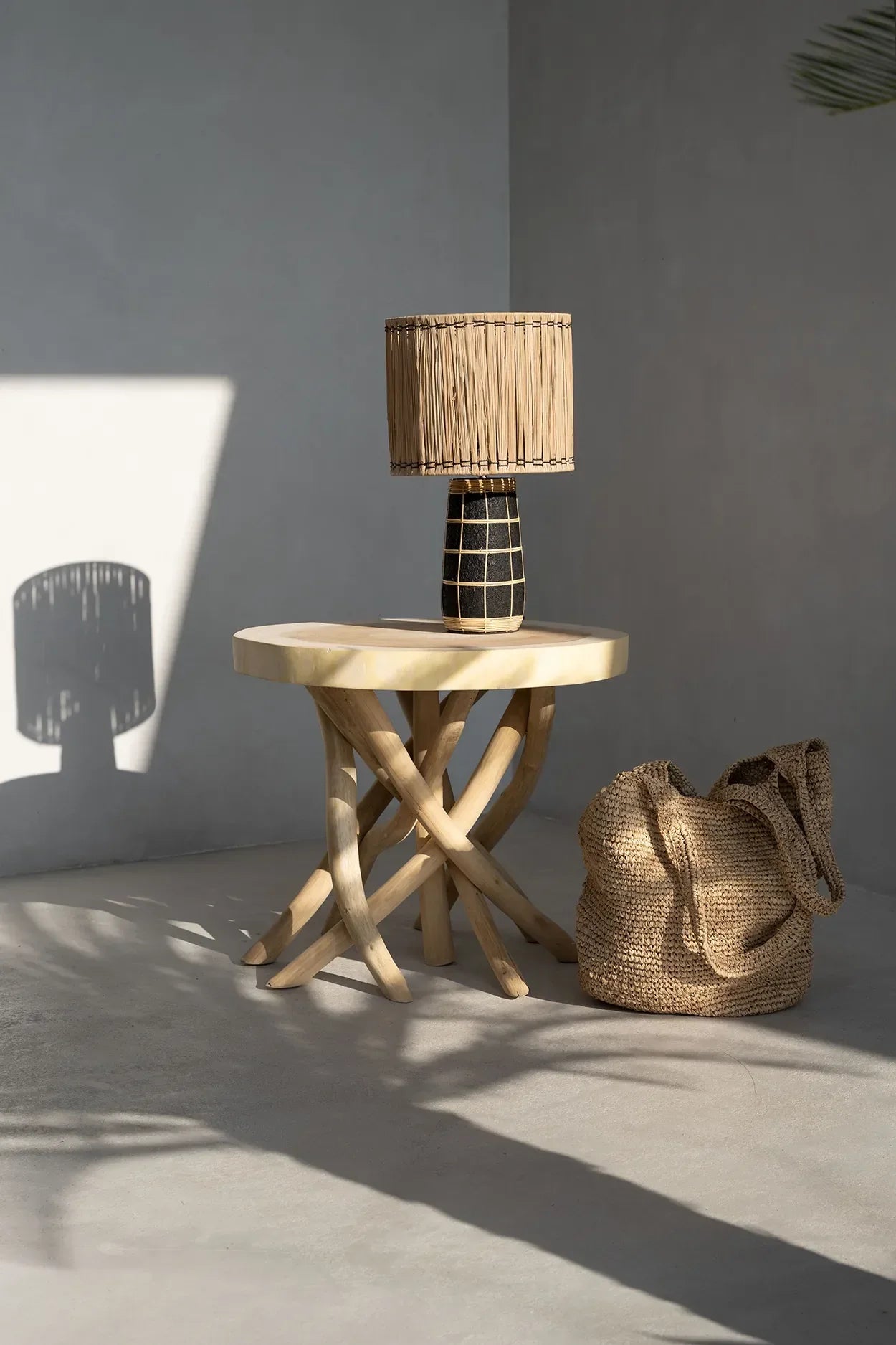 The Skiathos Table Lamp - Natural Black - Remood furniture living