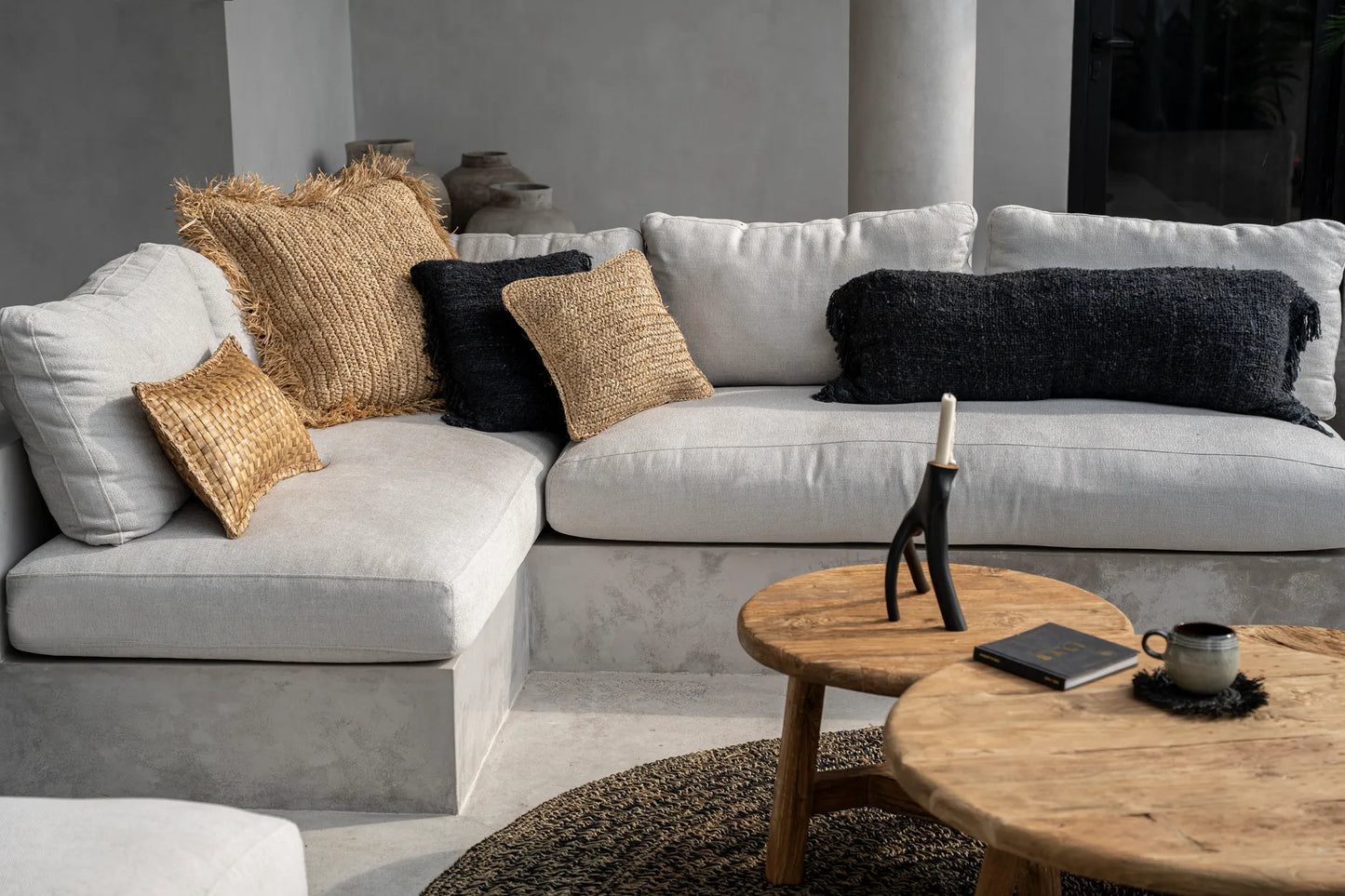 The Oh My Gee Cushion Cover - Black Navy - 40x40 - Remood furniture living