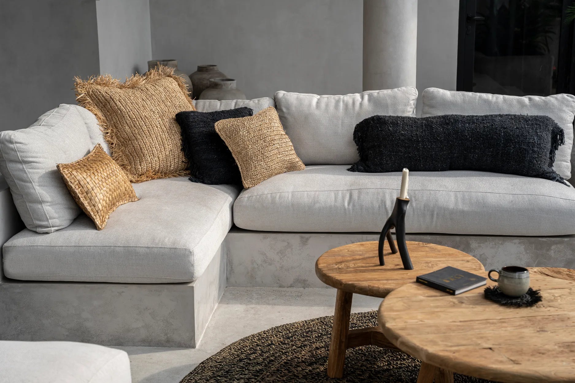 The Oh My Gee Cushion Cover - Black Navy - 40x40 - Remood furniture living