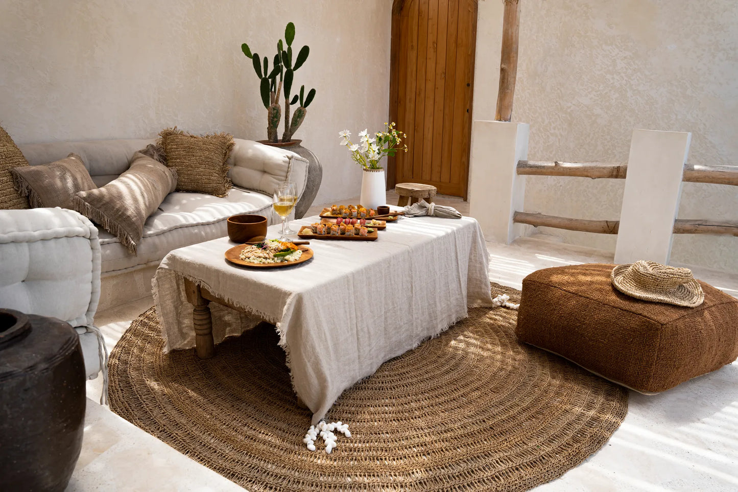 The Linen Tablecloth - Beige - 150x250 - Remood furniture living