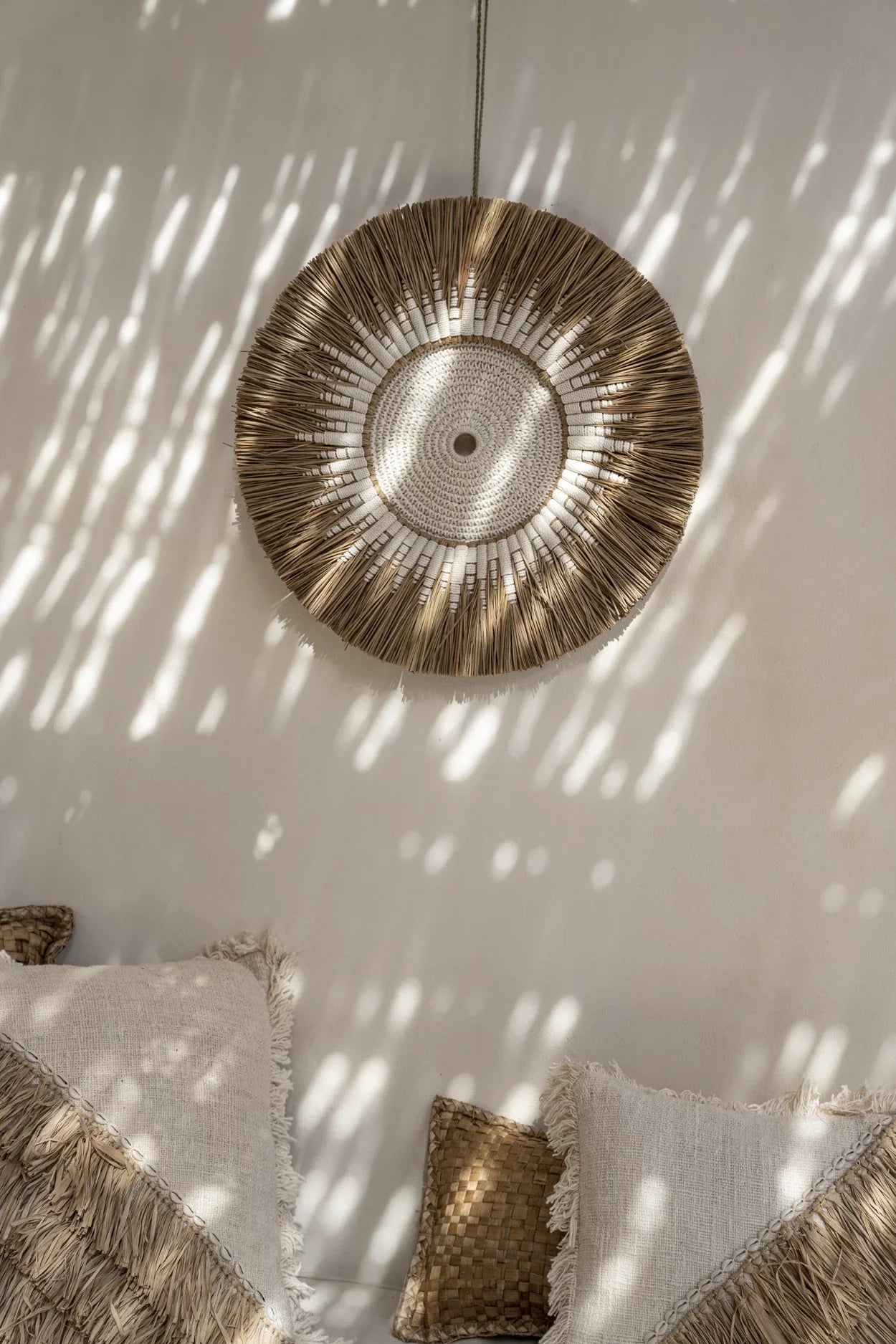 The Raffia Macramé Wall Deco - White Natural - Remood furniture living