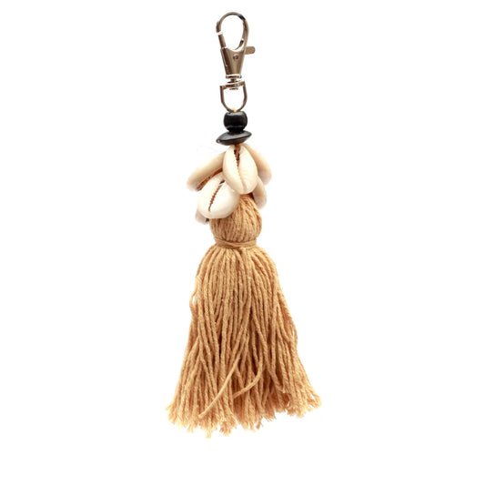 The Cowrie Tassel Keychain - Mocca - Remood furniture living