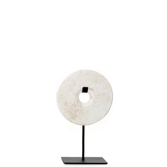 The Marble Disc on Stand - White - S - Remood furniture living