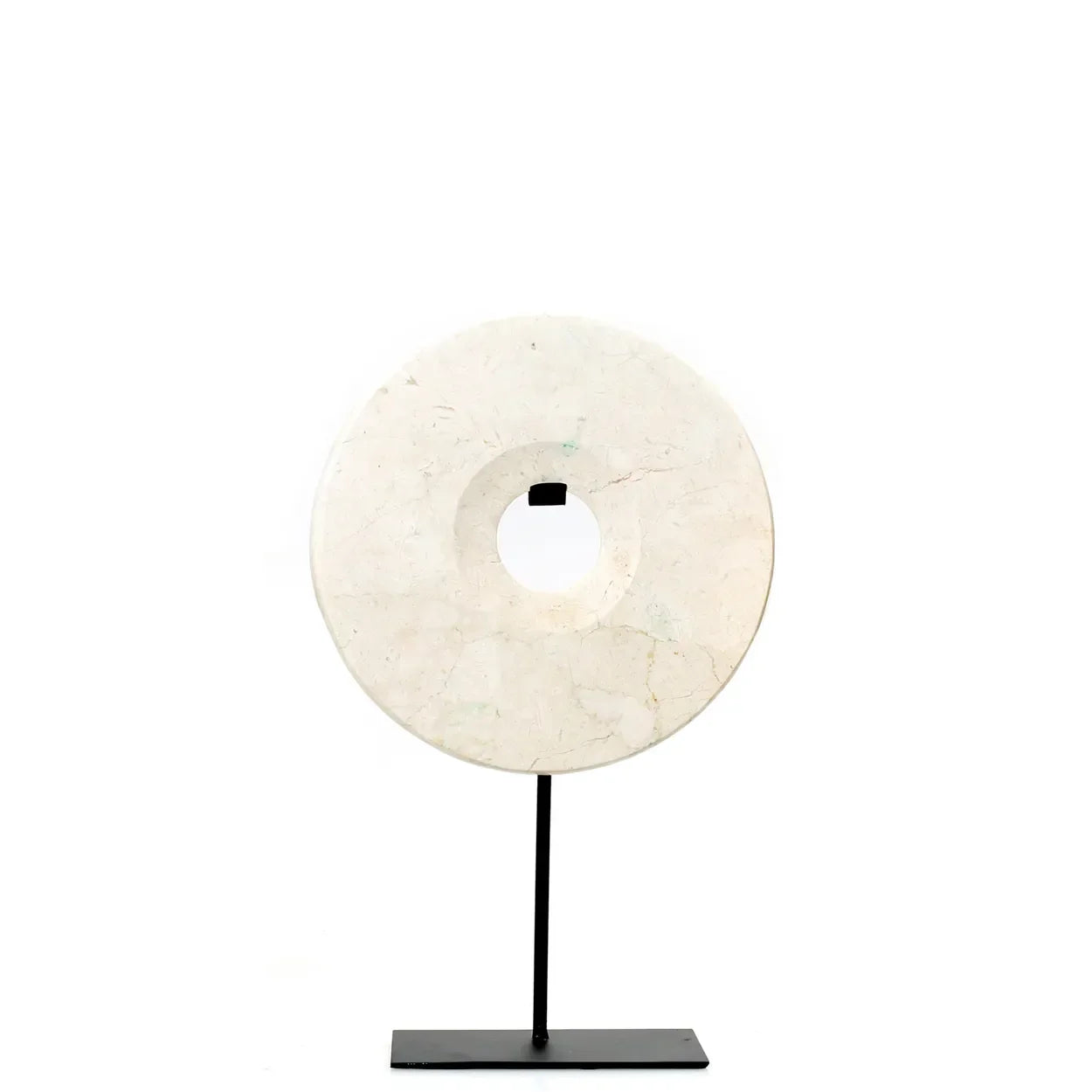 The Marble Disc on Stand - White - M - Remood furniture living