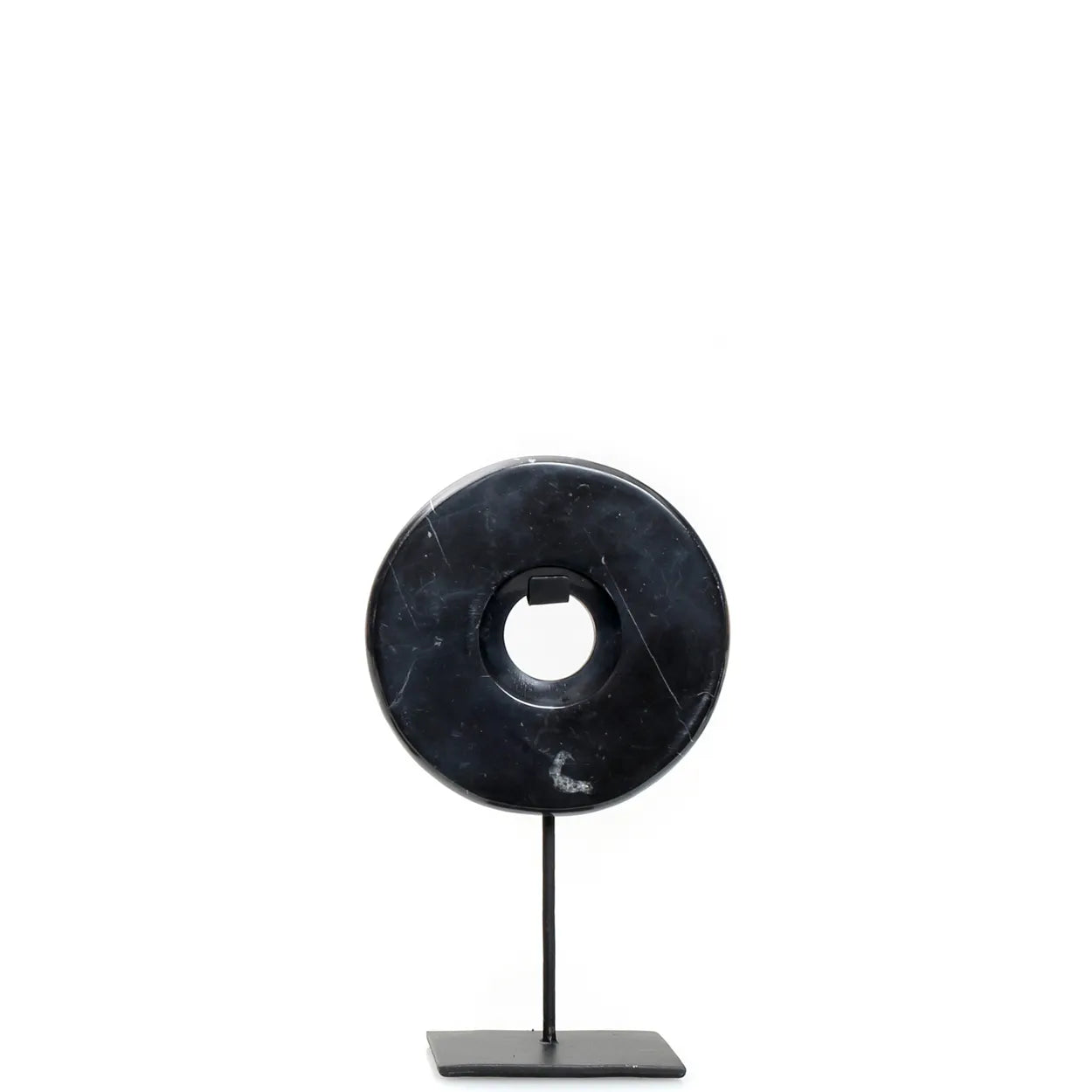 The Marble Disc on Stand - Black - S - Remood furniture living