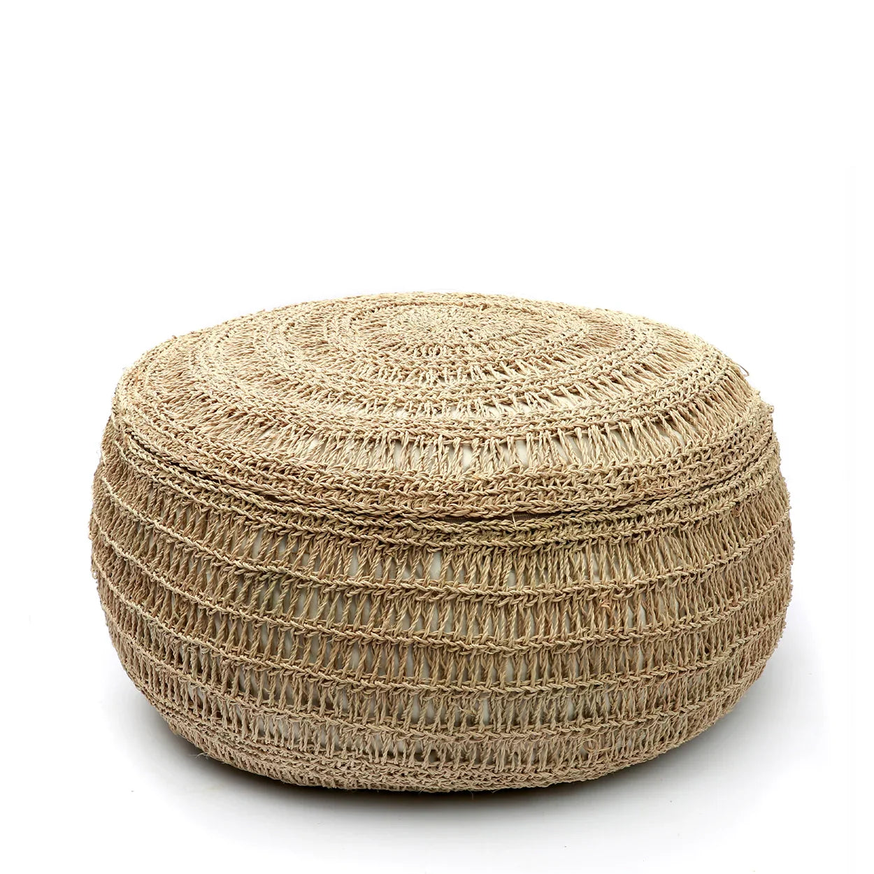 The Seagrass Pouffe - Natural - M - Remood furniture living