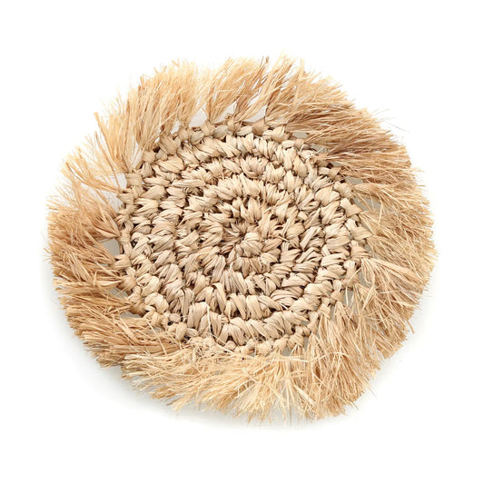 The Fringe Raffia Coaster - Natural - Remood furniture living