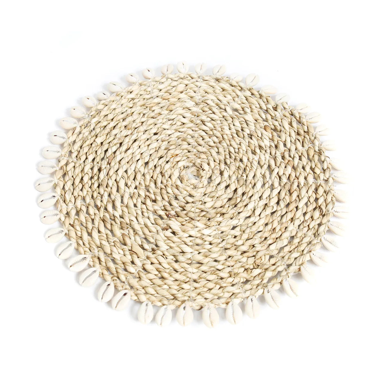The Seagrass Shell Pan Coaster - Natural - Remood furniture living
