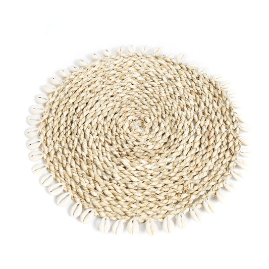 The Seagrass Shell Pan Coaster - Natural - Remood furniture living
