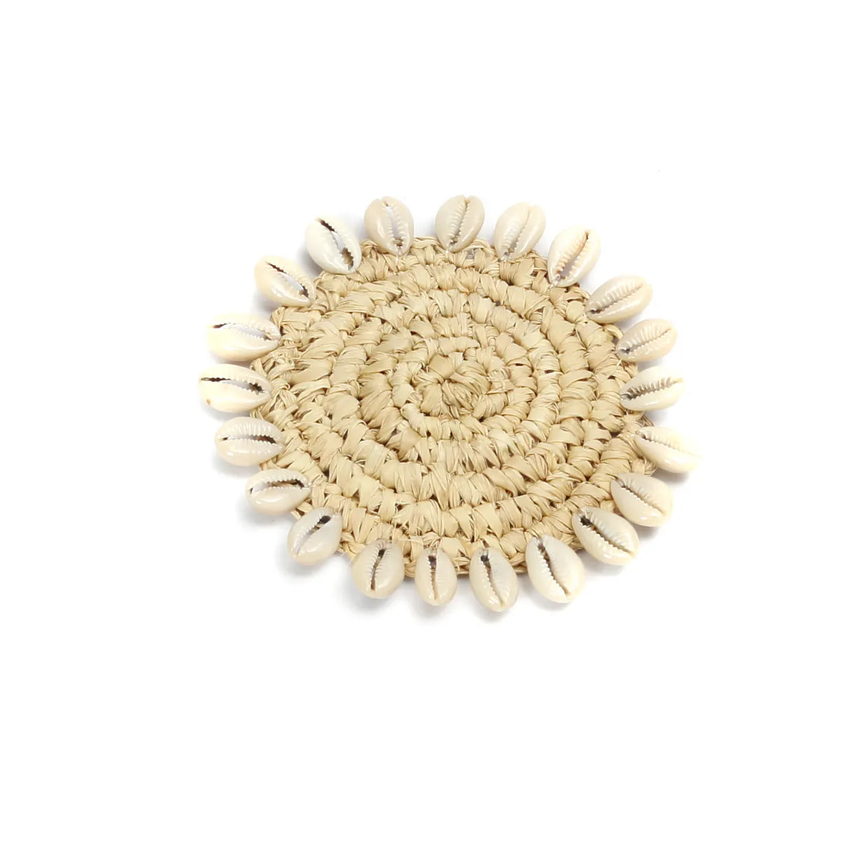 The Raffia Shell Coaster - Natural - Remood furniture living