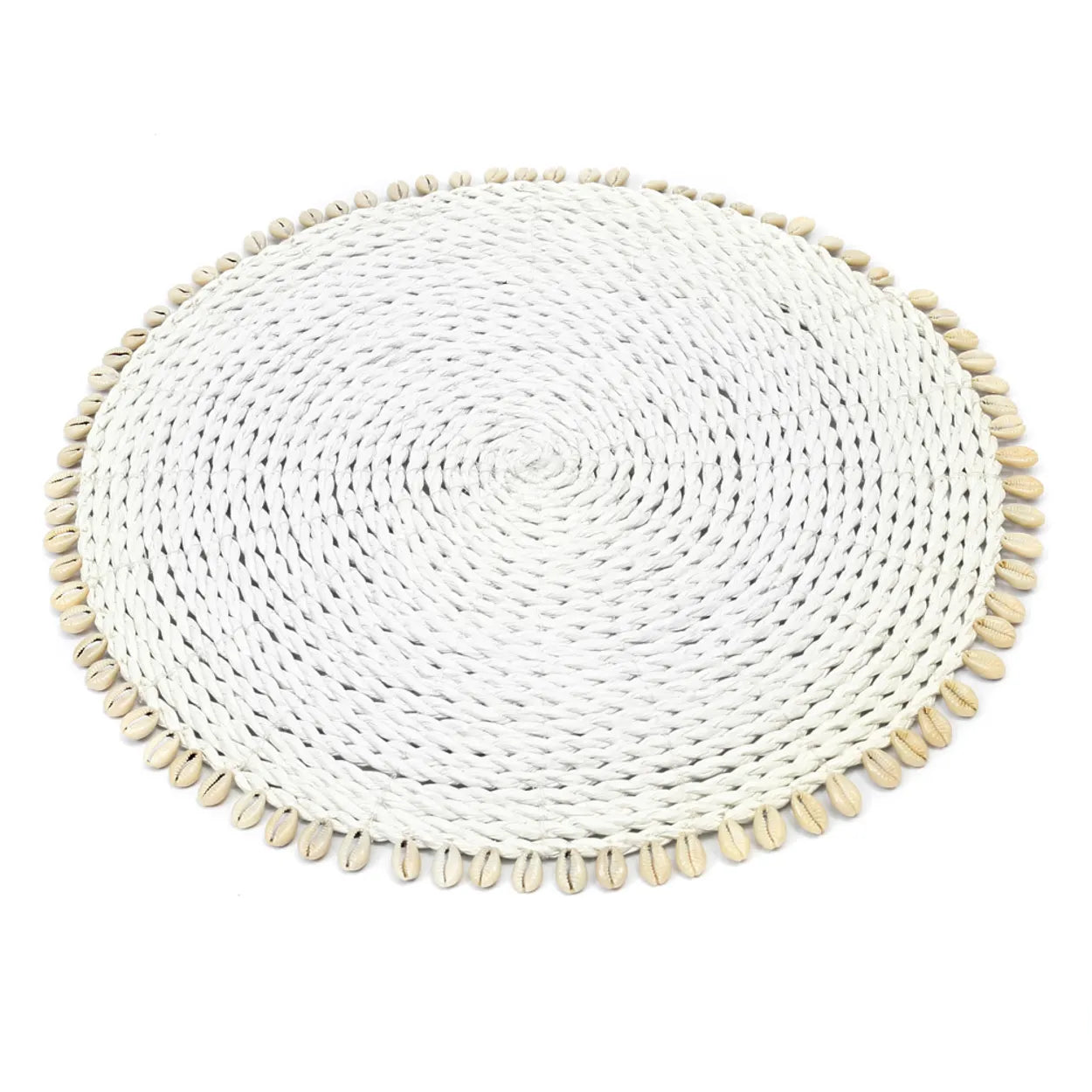 The Seagrass Shell Placemat - White - Remood furniture living