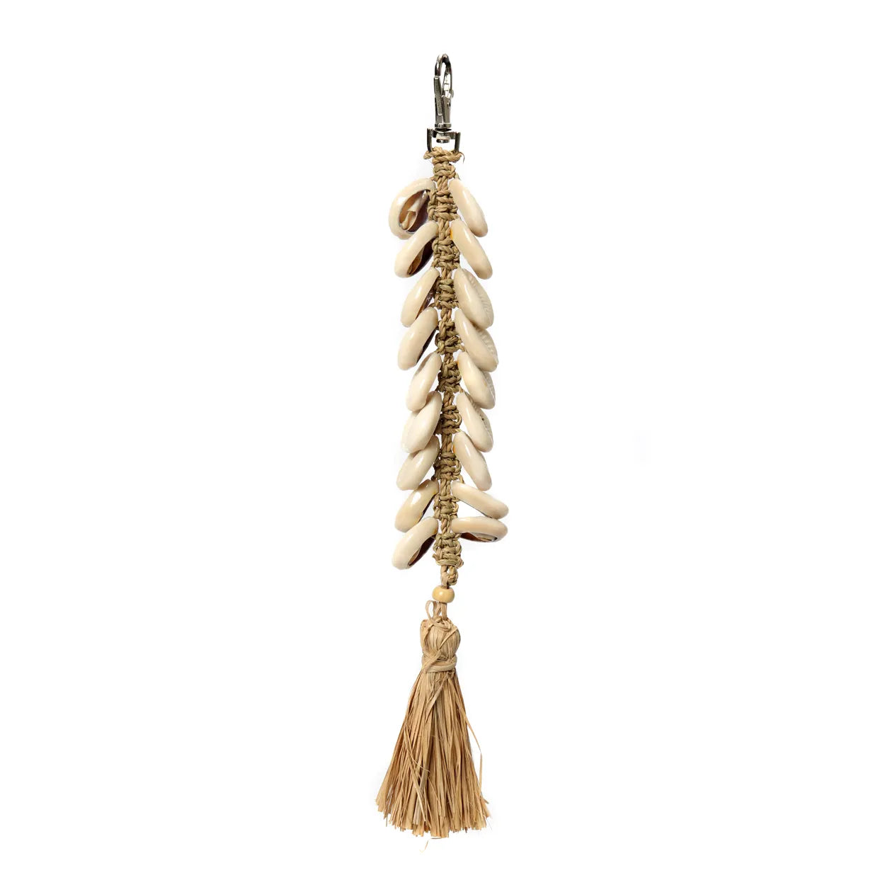 The Raffia Fishbone Keychain - Natural White - Remood furniture living