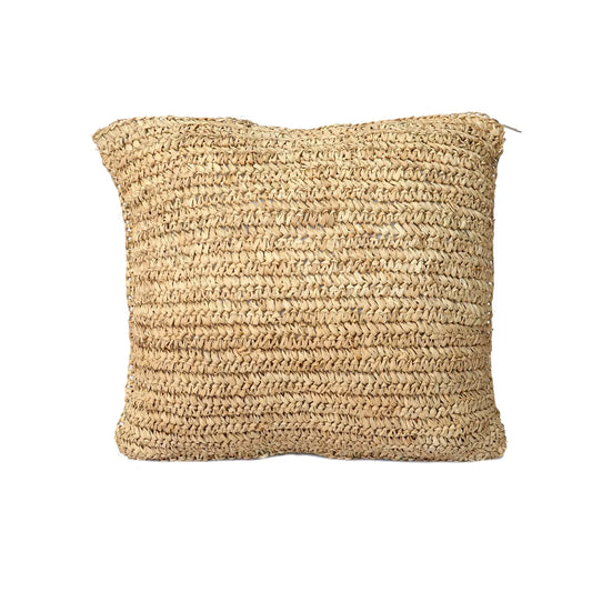 The Raffia Flores Cushion Cover Square - Natural - 40x40 - Remood furniture living