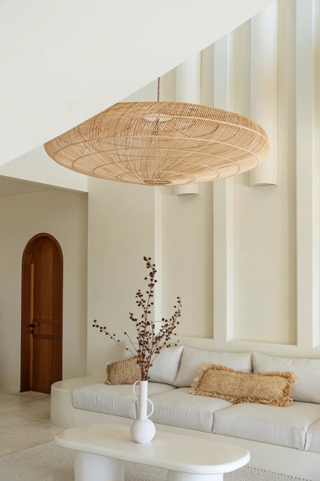The Raffia Cushion Cover Rectangular - Natural - 35x100 - Remood furniture living