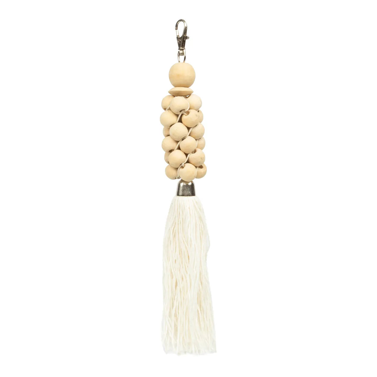 The Wooden Beads Keychain - Natural White - Remood furniture living