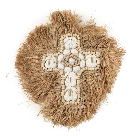 The Raffia Shell Cross - Natural White - L - Remood furniture living