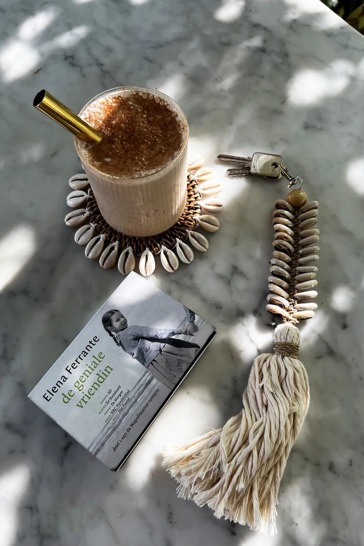 The Macrame Fishbone Keychain - Cream - Remood furniture living