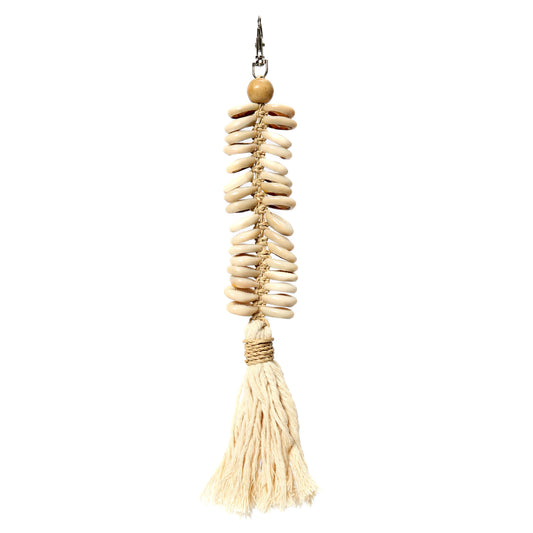 The Macrame Fishbone Keychain - Cream - Remood furniture living