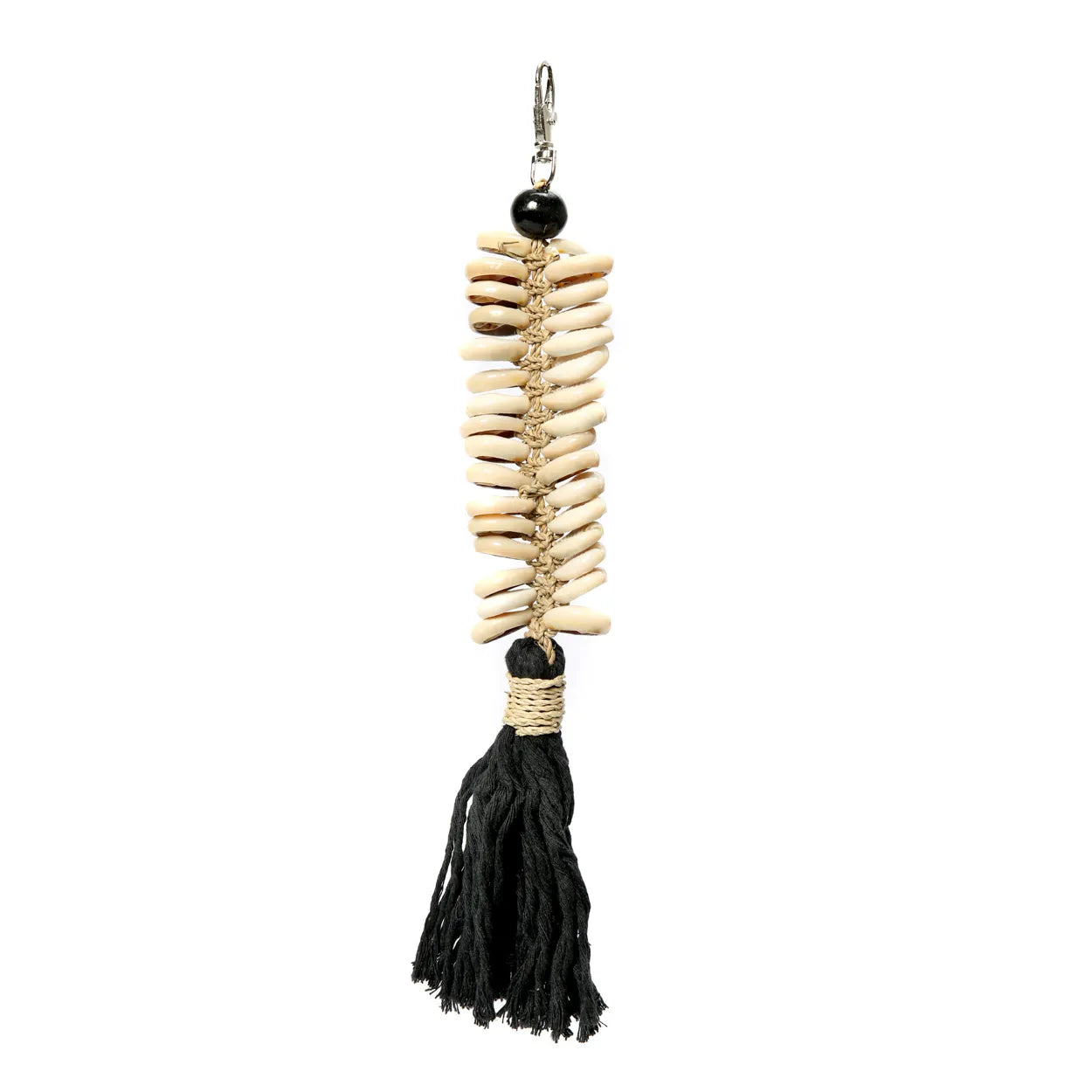The Macrame Fishbone Keychain - Black - Remood furniture living