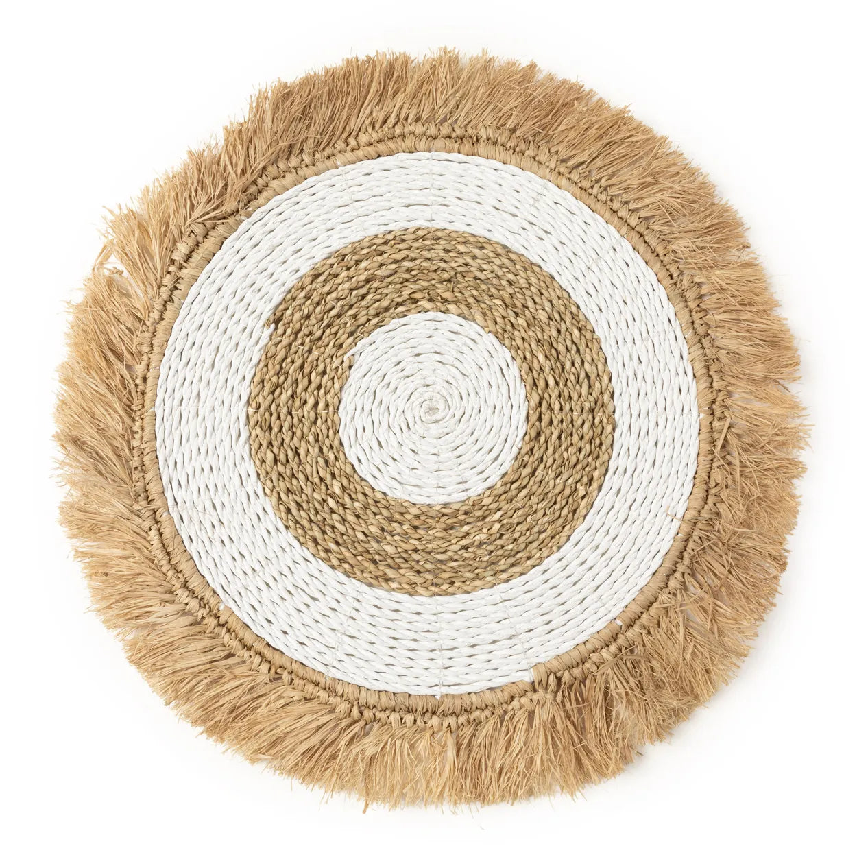 The Seagrass Raffia Placemat - Natural White - Remood furniture living