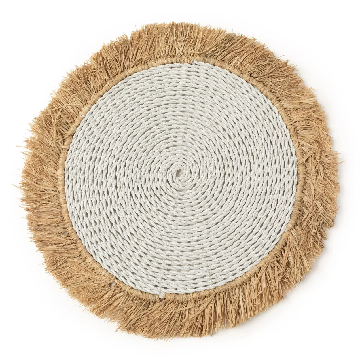 The Seagrass Raffia Placemat - White Natural - Remood furniture living