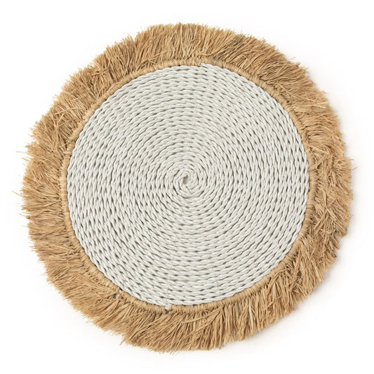 The Seagrass Raffia Placemat - White Natural - Remood furniture living