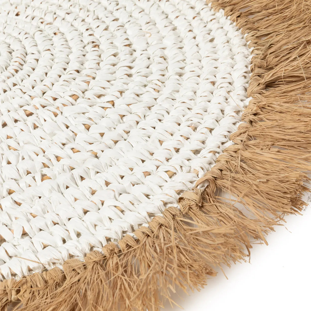 The Water Hyacinth Raffia Placemat - White Natural - Remood furniture living