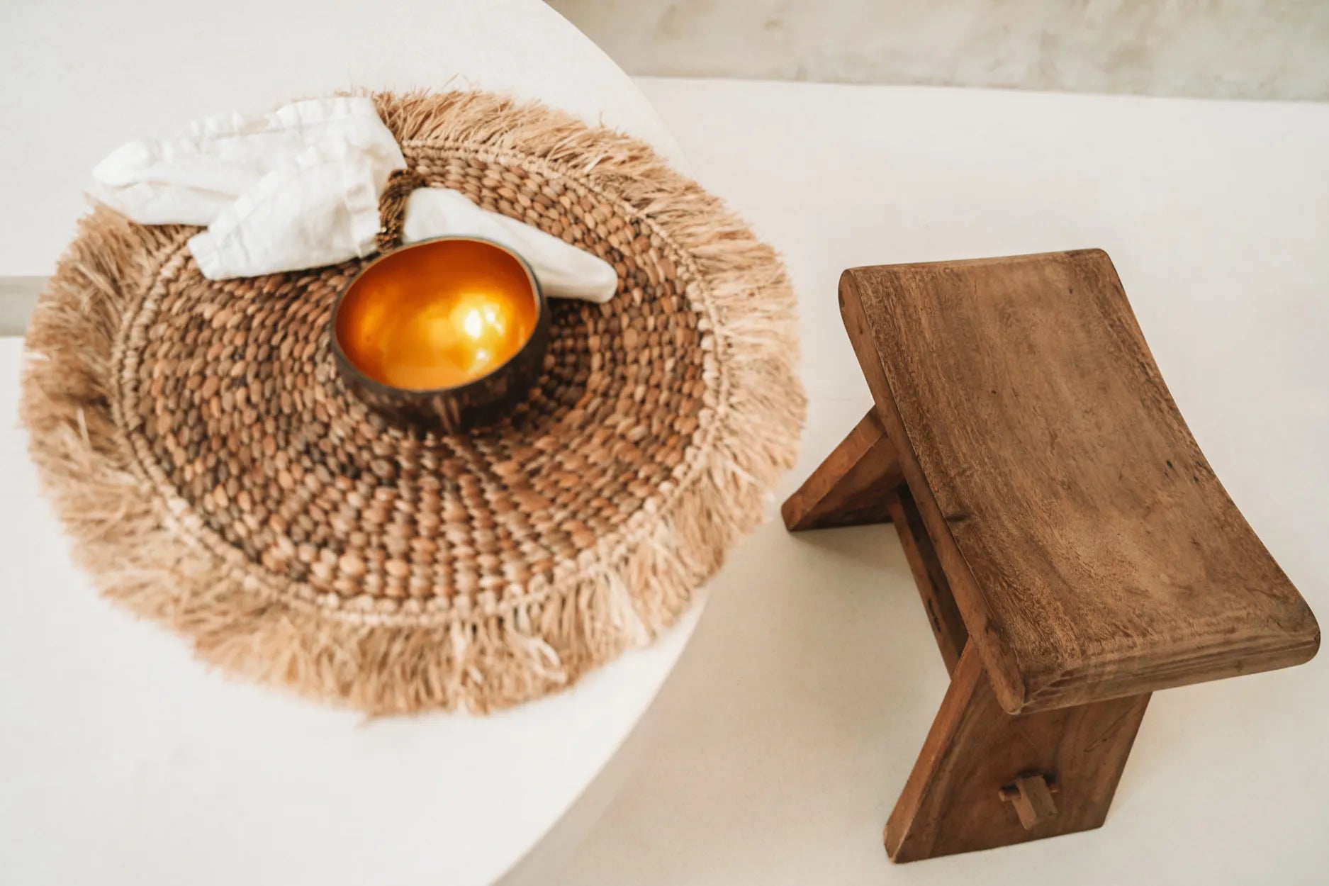 The Water Hyacinth Raffia Placemat - Natural - Remood furniture living