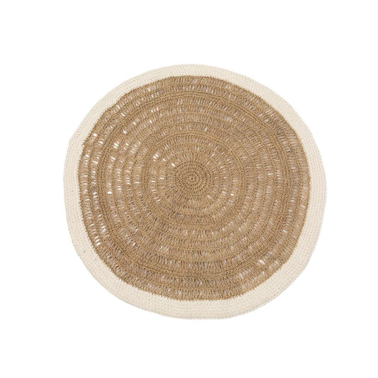 The Seagrass & Cotton Round Carpet - Natural White - 100 - Remood furniture living