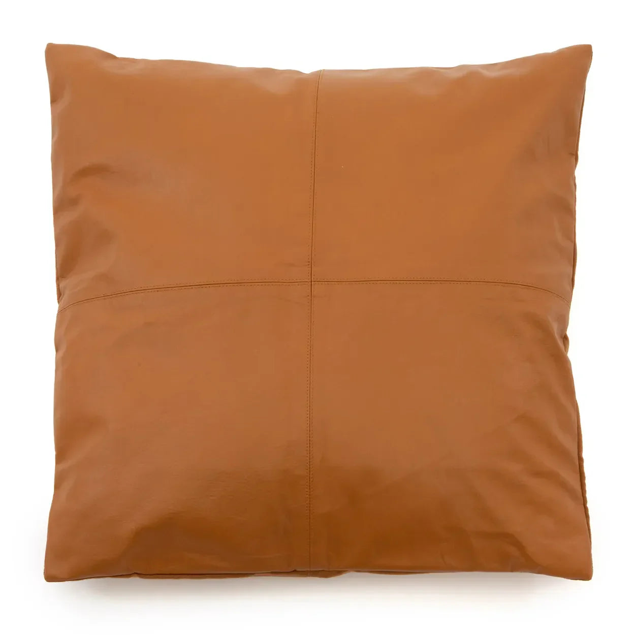 The Four Panel Leather Cushion Cover - Camel - 60x60 - Remood furniture living