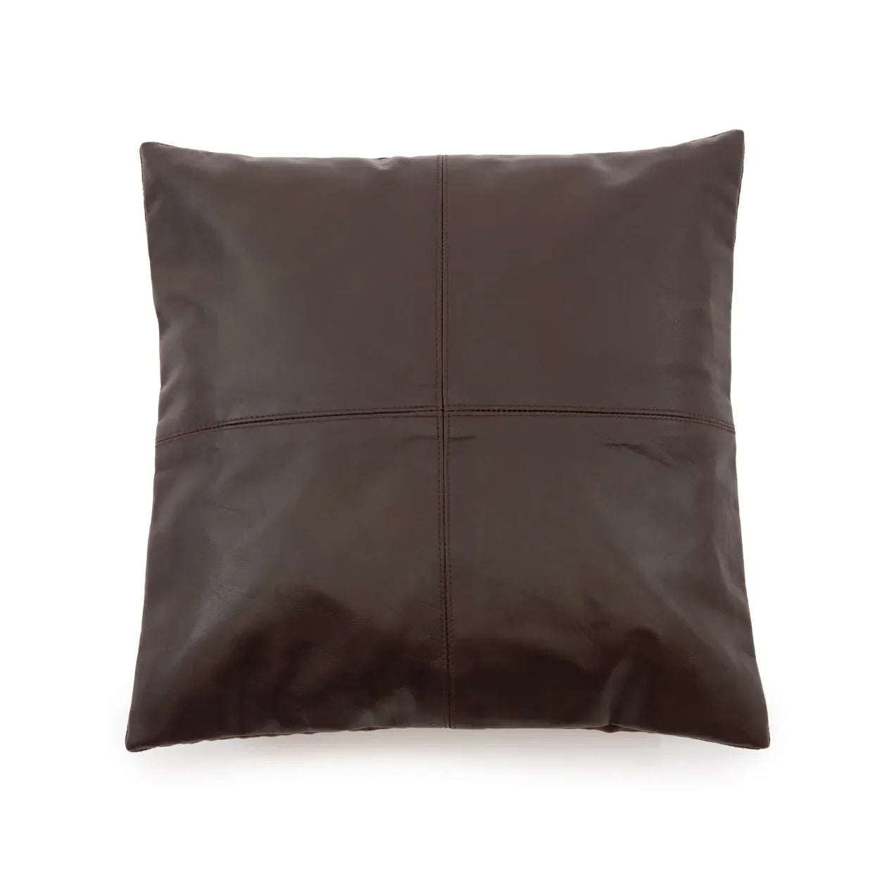 The Four Panel Leather Cushion Cover - Choco - 40x40 - Remood furniture living