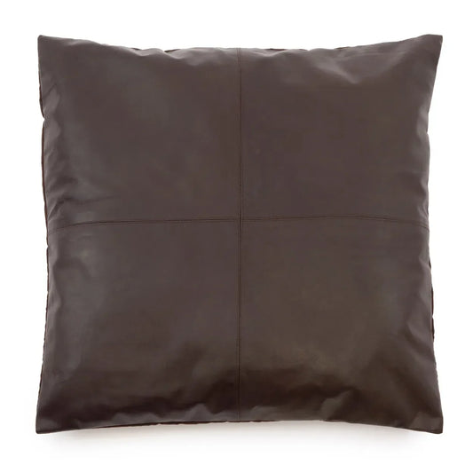 The Four Panel Leather Cushion Cover - Choco - 60x60 - Remood furniture living
