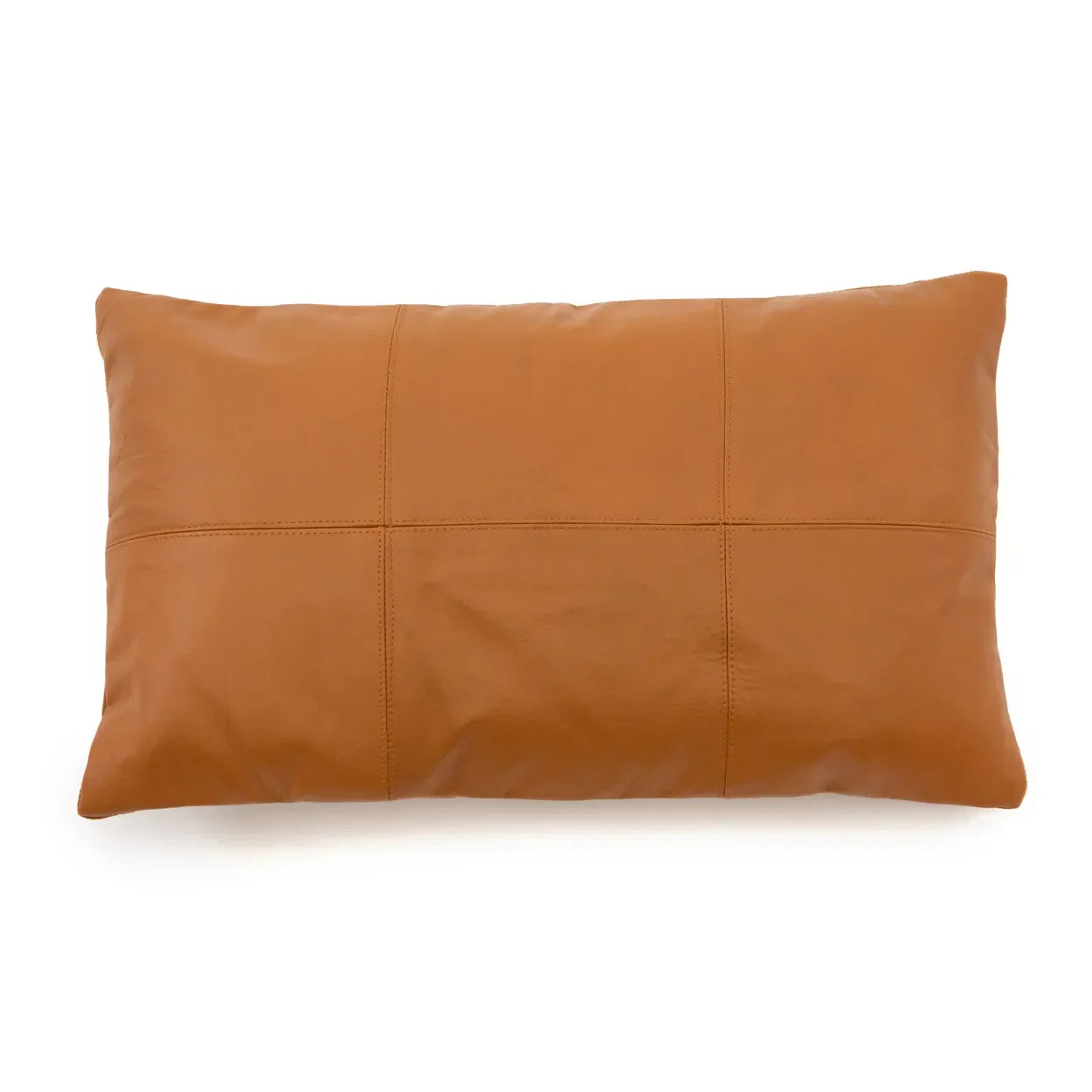 The Six Panel Leather Cushion Cover - Camel - 30x50 - Remood furniture living