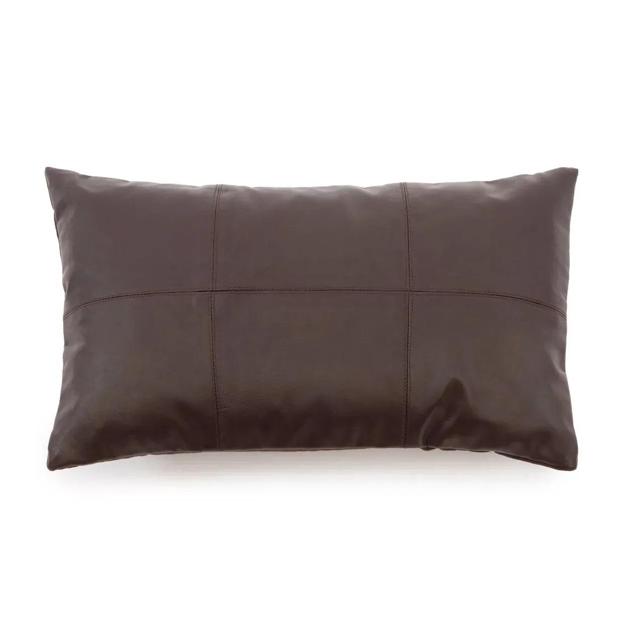 The Six Panel Leather Cushion Cover - Choco - 30x50 - Remood furniture living