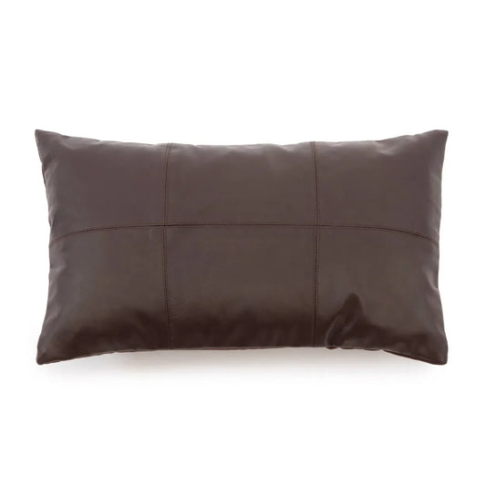 The Six Panel Leather Cushion Cover - Choco - 30x50 - Remood furniture living
