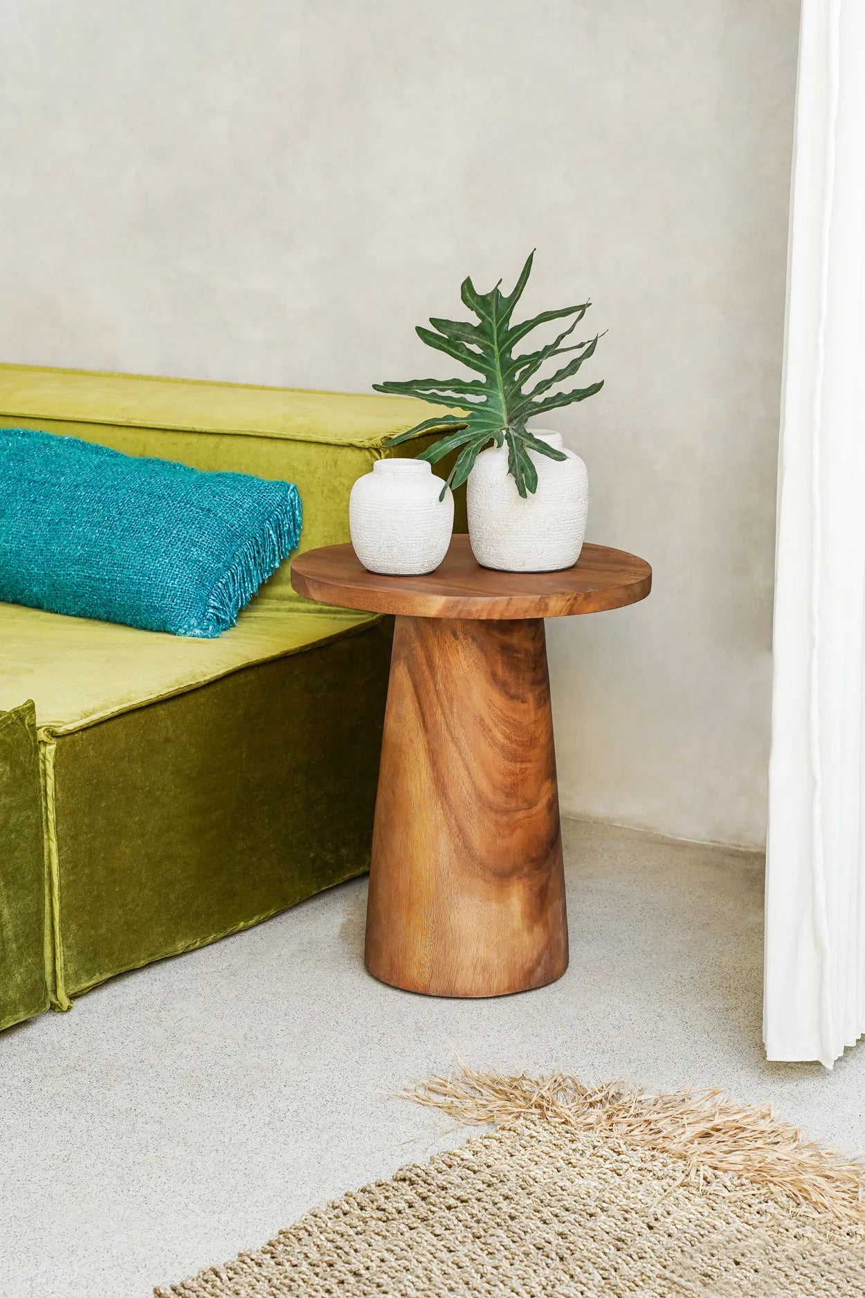 The Timber Conic Side Table - Natural - 50 - Remood furniture living