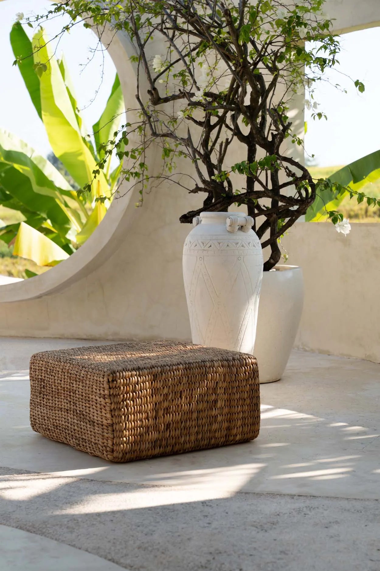 The Hyacinth Pouffe Square - Natural - M - Remood furniture living