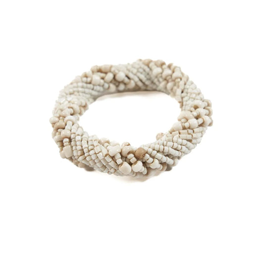 The Beaded Napkin Ring - White - Set of 4 - Remood furniture living