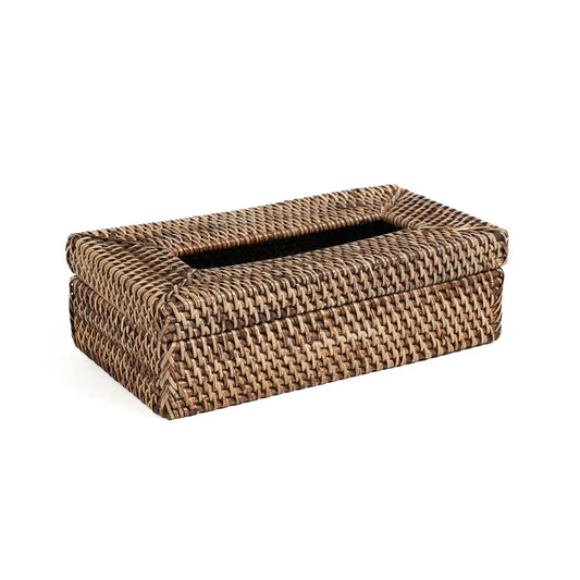 The Rattan Classic Tissue Box - Natural Brown - Remood furniture living