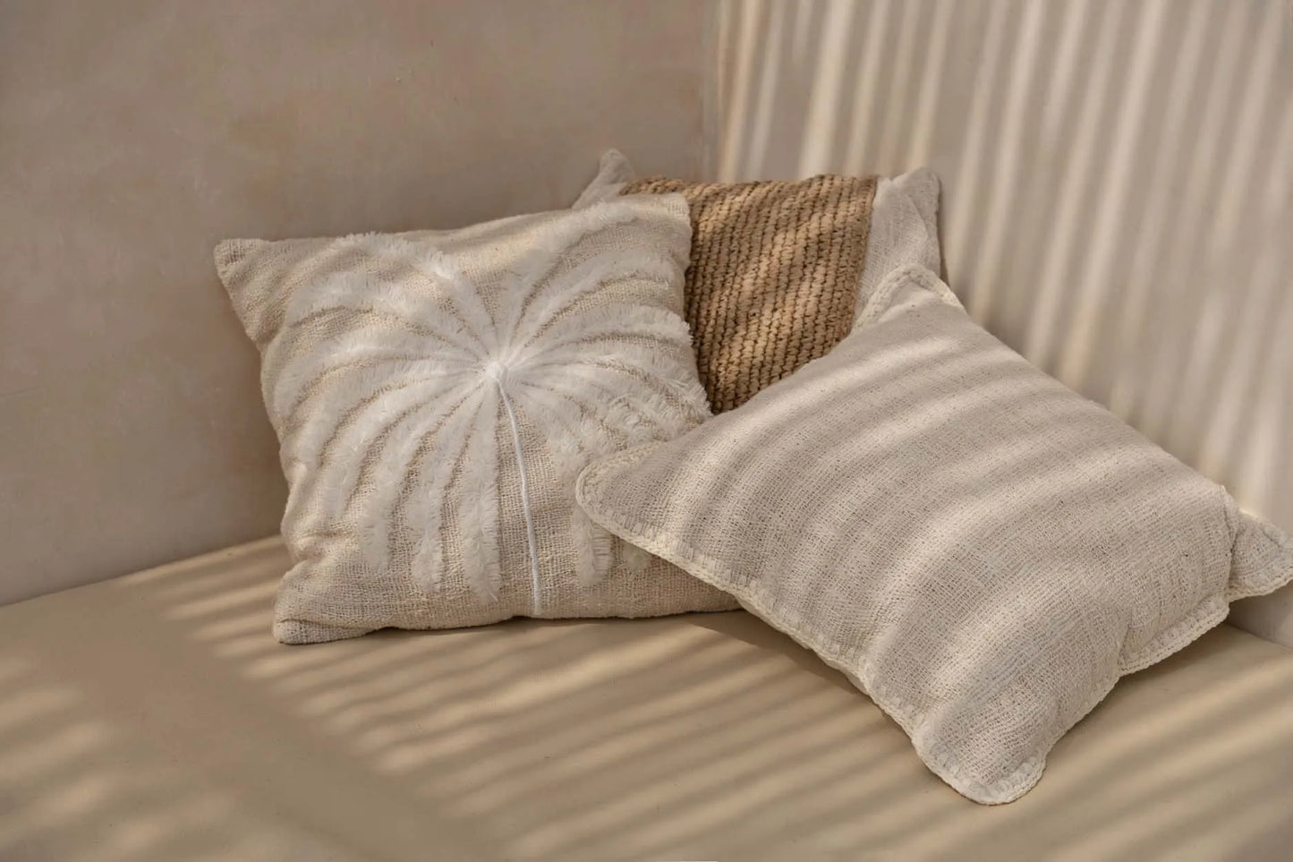 The Isla Palm Cushion Cover - Natural White - Remood furniture living