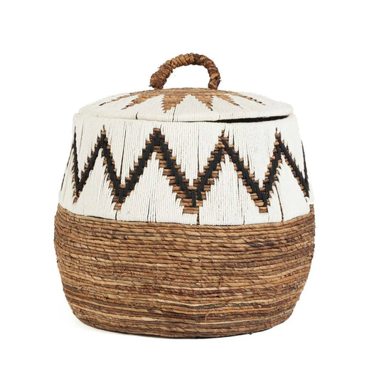 The Little Bay Beach Basket - Natural White - L - Remood furniture living
