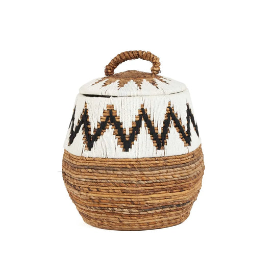 The Little Bay Beach Basket - Natural White - M - Remood furniture living