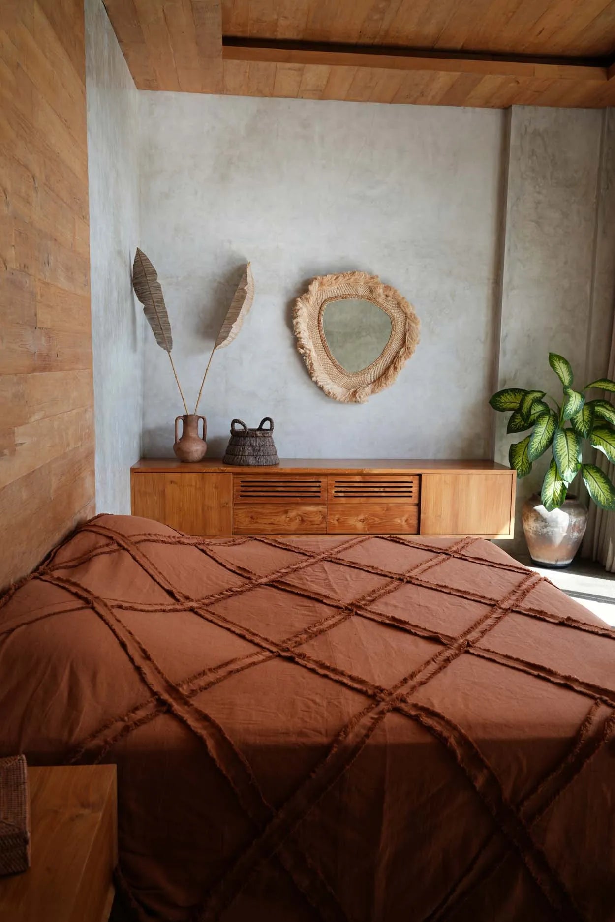 The Berber Bed Throw - Terracotta - Remood furniture living