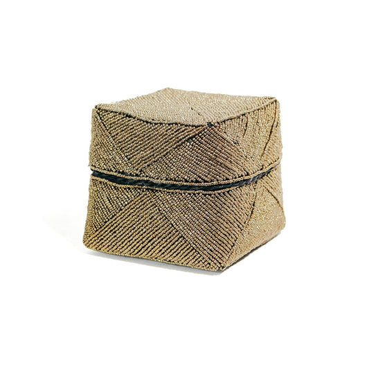 The Beaded Basket - Gold - M - Remood furniture living
