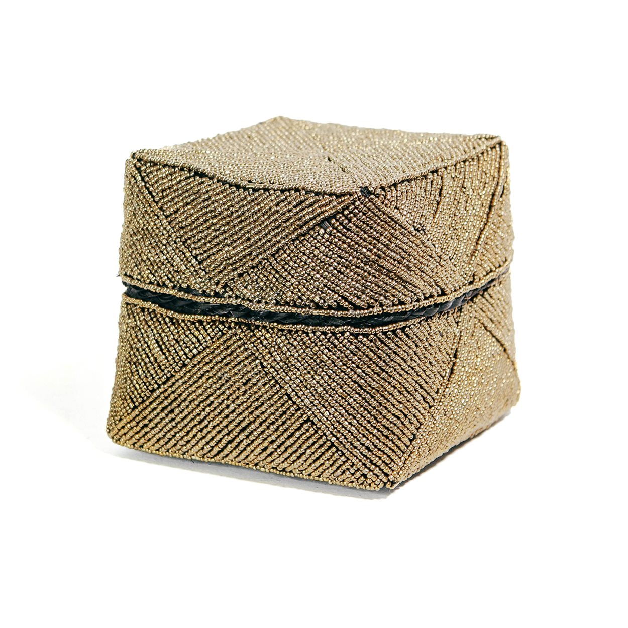 The Beaded Basket - Gold - L - Remood furniture living