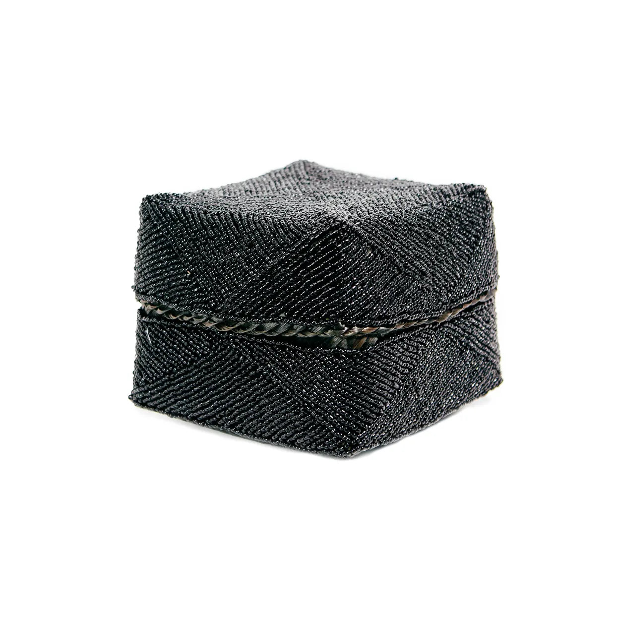 The Beaded Basket - Black - M - Remood furniture living